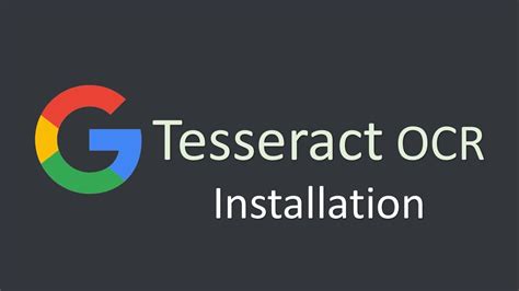 tesseract ocr windows 10.
